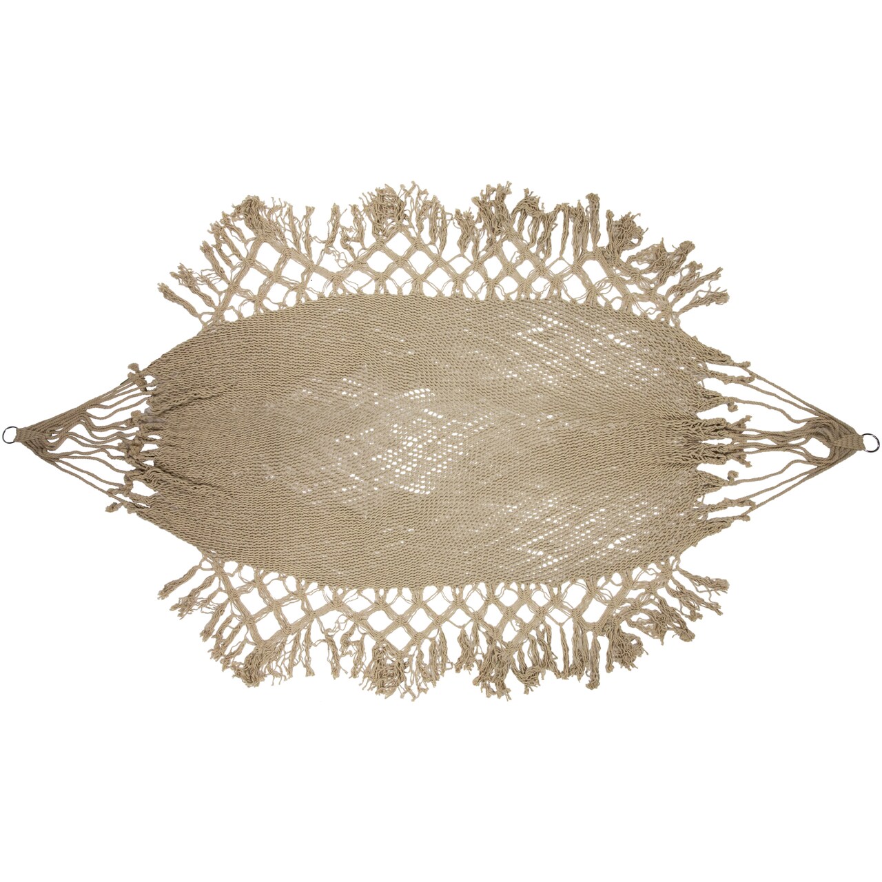 Northlight Macrame Hammock with Patterned Tassels - 78" x 31" - Brown